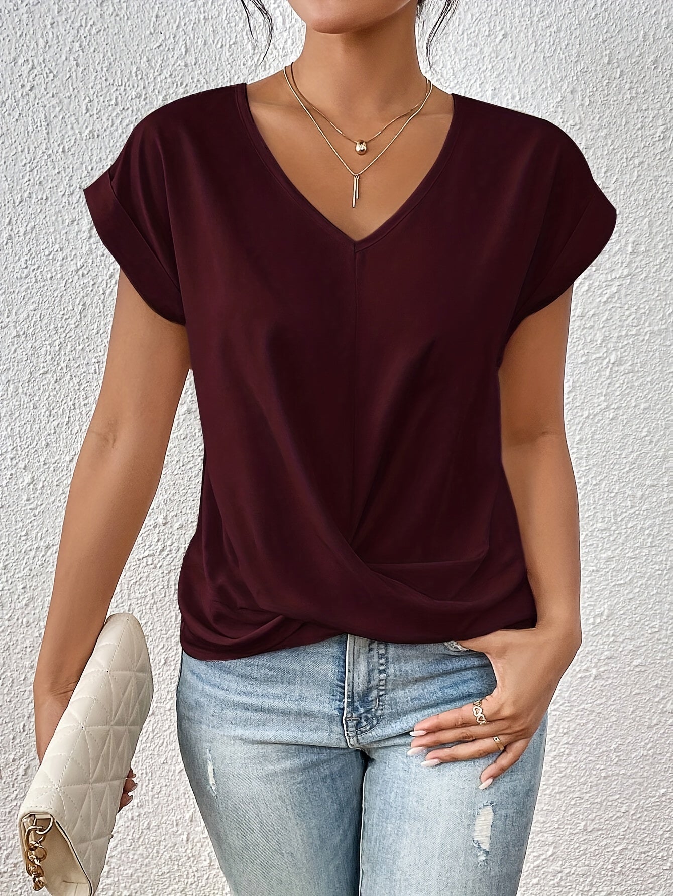 Livia | Casual T-shirt met Flatterende Halslijn